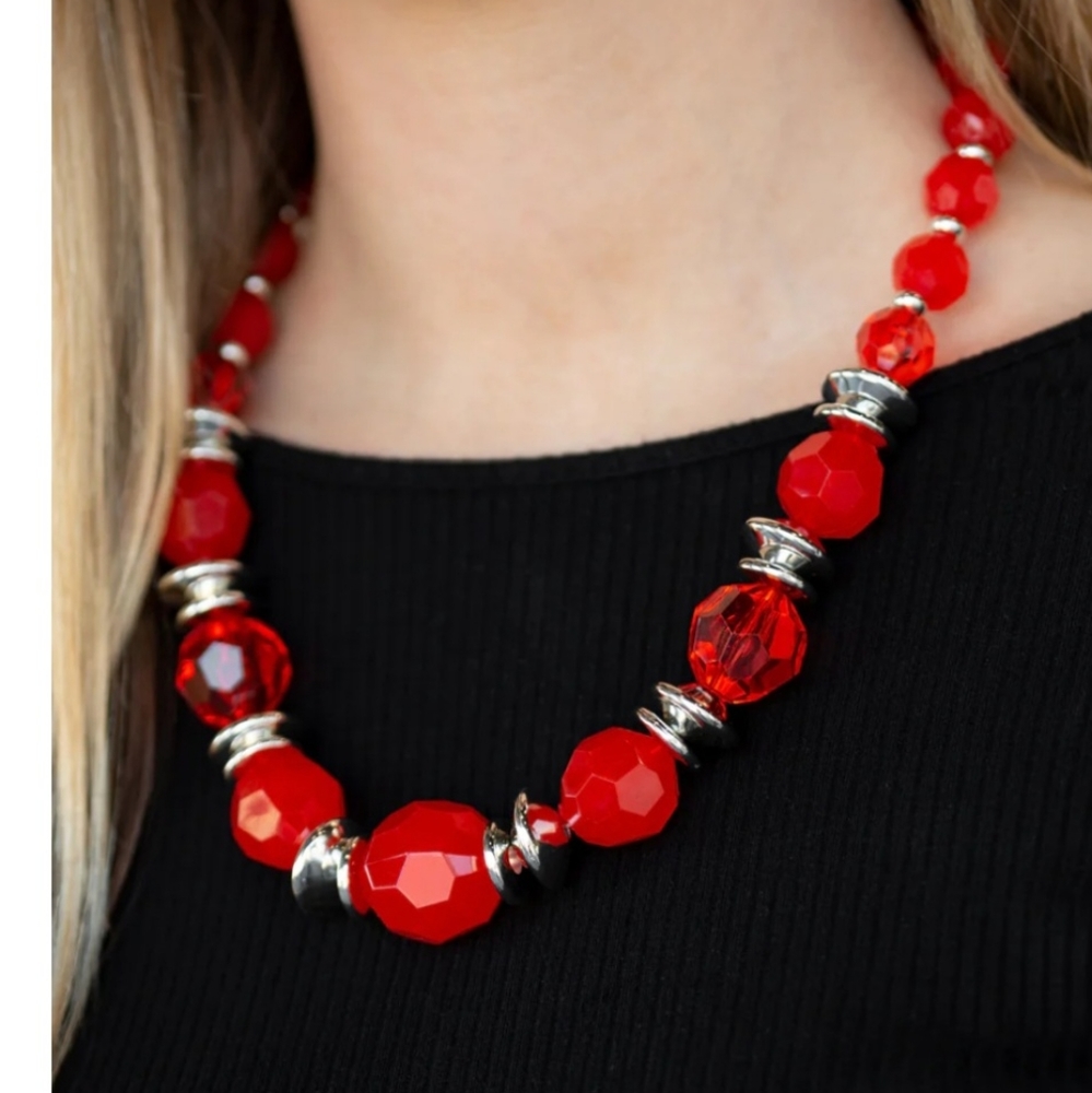Paparazzi Dine and Dash Red Necklace